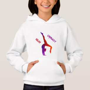Camiseta GYMNASTICS esconde-se com ginasta para garotas.