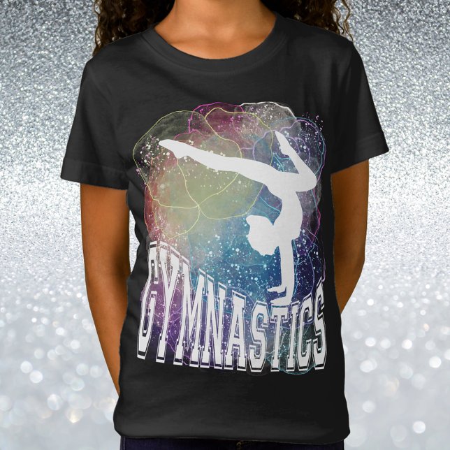 Camiseta Gymnastics Girl Handstand Watercolor (Gymnastics Girl Handstand Watercolor T-Shirt)