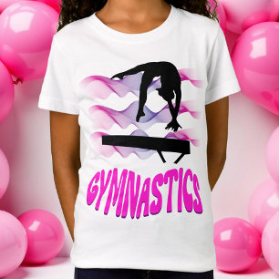 Camiseta Gymnastics Pink and Purple Balance Beam