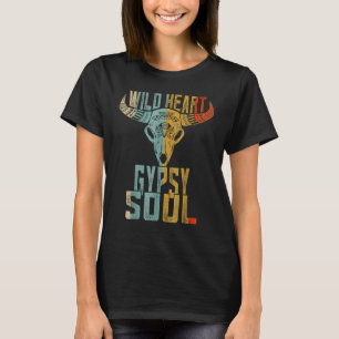 Camiseta Gypsy Boho Soul Vintage Boho Cow Bull S