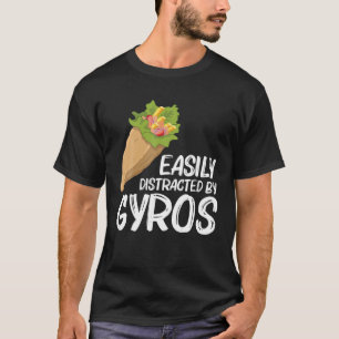 Camiseta Gyros Engraçados Para Homens Giro Carne Pita Done