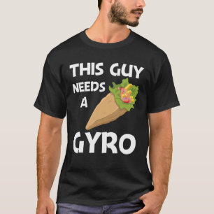 Camiseta Gyros Engraçados Para Pais Masculinos Carne Giro P