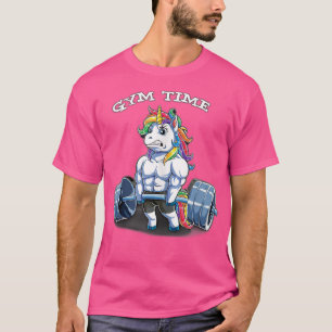 Camiseta Gytime arco-íris cores músculos unicórnios músculo