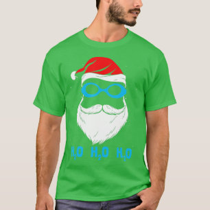 Camiseta H2o H2o H2o Papai Noel Nadando Nadador Noel