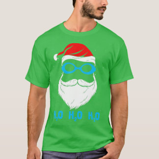 Camiseta H2o H2o H2o Papai Noel Nadando Nadador Noel