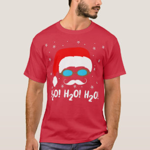 Camiseta H2o H2o H2o Papai Noel Nadando Piscina Natal Sw