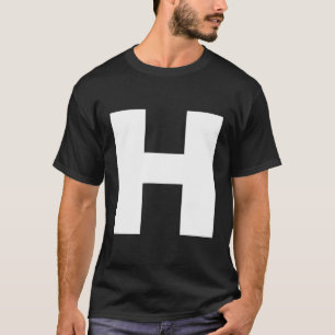 Camiseta H Alphabet Letters