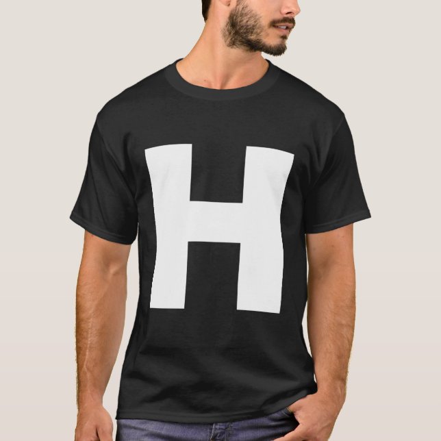 Camiseta H Alphabet Letters (Frente)