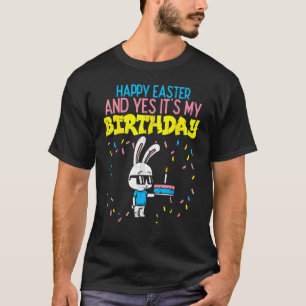Camiseta H Appy Páscoa Birthday Bunny C Ake Bday Party Boys