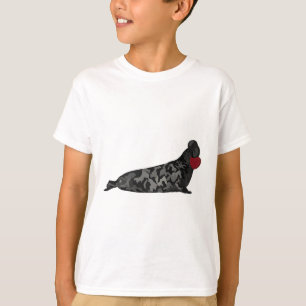 Camiseta H é para foca encapuzada