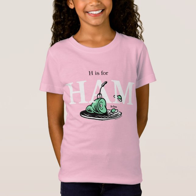 Camiseta "H é para HAM" | Design de Alfabeto (Frente)