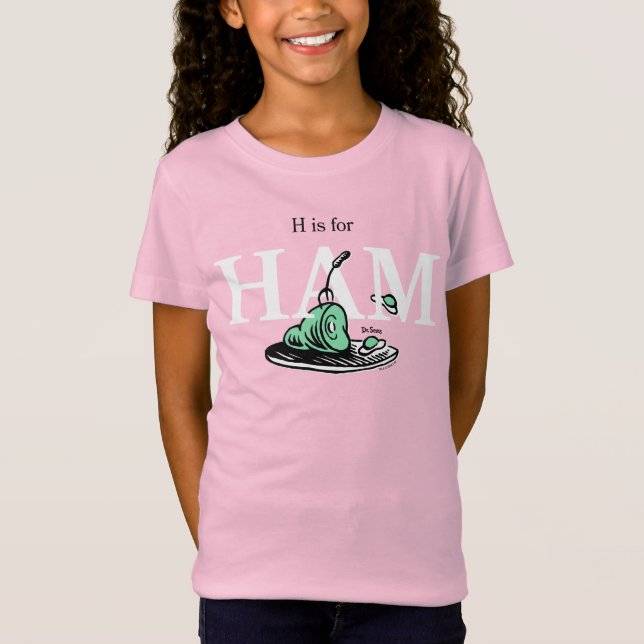 Camiseta "H é para HAM" | Design de Alfabeto (Frente)