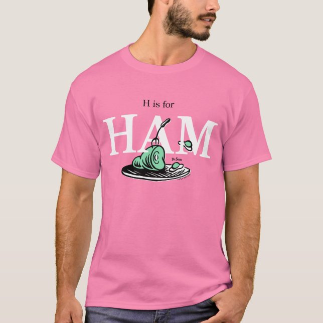 Camiseta "H é para HAM" | Design de Alfabeto (Frente)