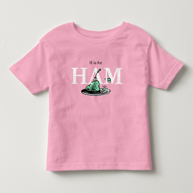 Camiseta "H é para HAM" | Design de Alfabeto (Frente)
