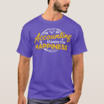 Camiseta H em Stands Contabilísticos para Contabilista Feli<br><div class="desc">H em Contabilidade para Contabilidade Feliz.</div>