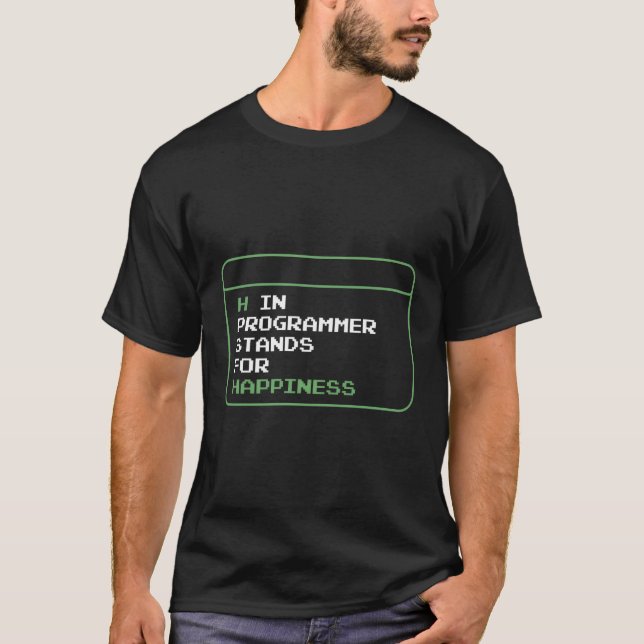 Camiseta H No Programador Destina-Se Ao Código De Programaç (Frente)
