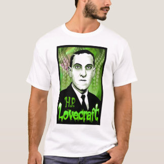 Camiseta H.P. Retrato de Lovecraft (verde)