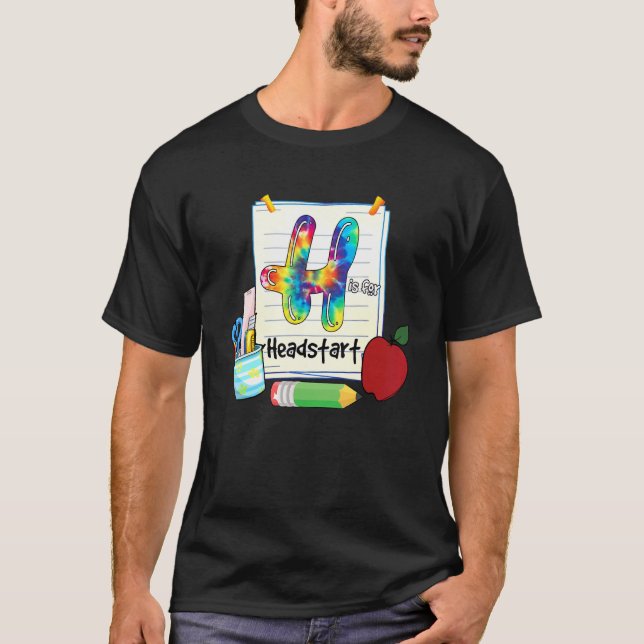 Camiseta H Tie Dye É Para Apreciação Do Headstart Primeiro  (Frente)