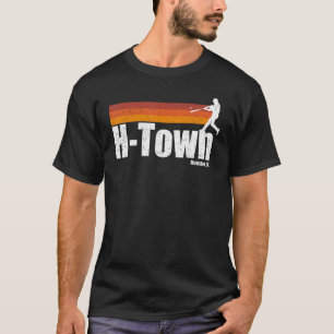 Camiseta H Town Houston City Texas Baseball Stripes