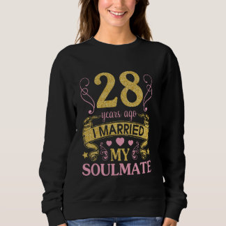 Camiseta Há 28 Anos Casei-Me Com O Meu Soulmate Feliz Marid