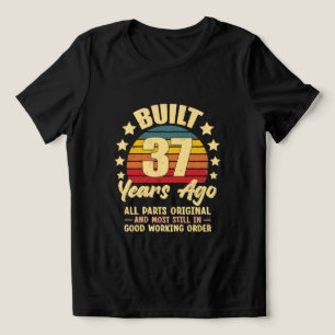 Camiseta Há 37 Anos Todas as Peças Originais Aniversário de