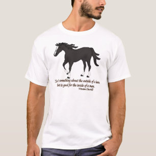Camiseta Há algo sobre o lado de fora de um cavalo