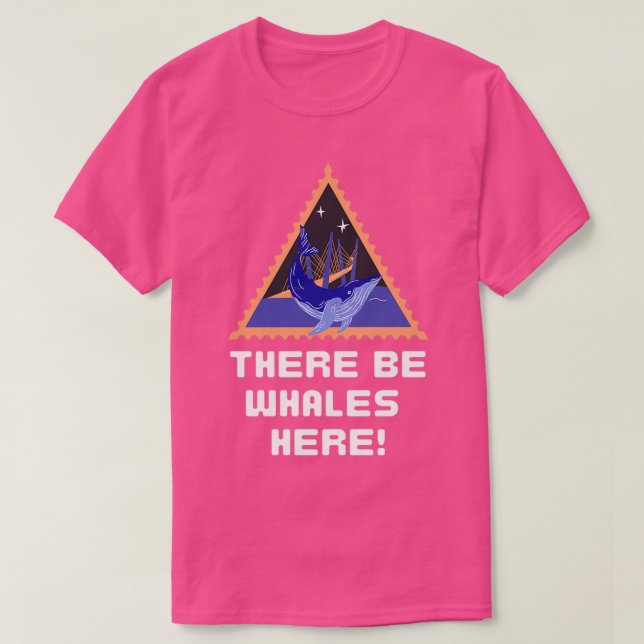 Camiseta Há Baleias Aqui (Frente do Design)