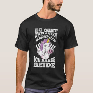 Camiseta Há dois tipos de pessoas que odeio ambos os unicór