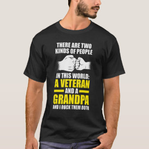 Camiseta Há dois tipos de veterano e vovô de pessoas
