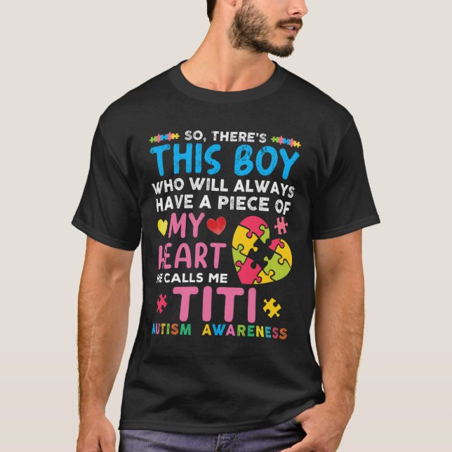 Camiseta Há Este Menino Que Ele Me Chama De Consciência Do  (Frente)