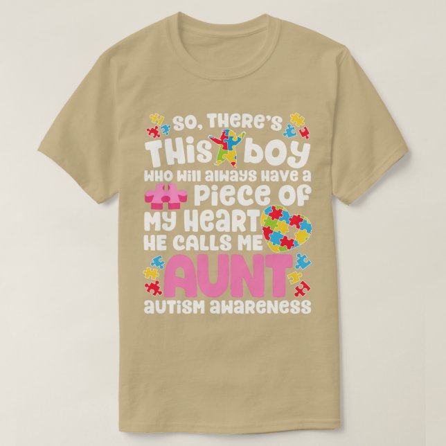 Camiseta Há Este Menino Que Me Chama De Consciência Do Auti (Frente do Design)