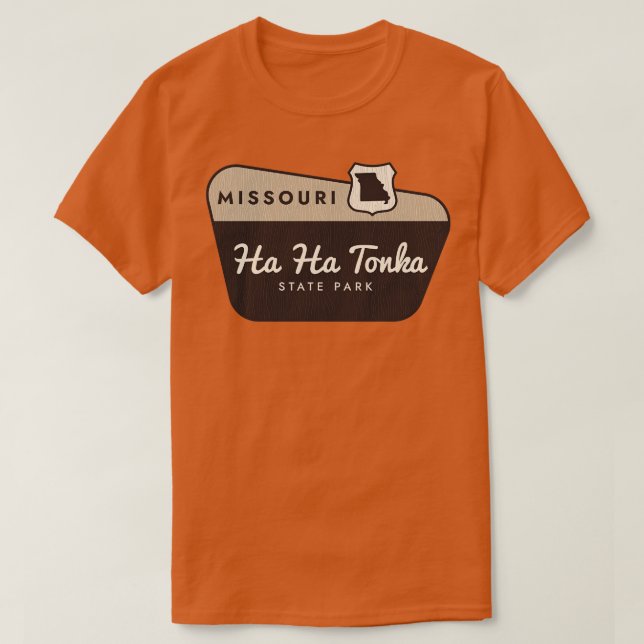Camiseta Ha Ha Tonka State Park Missouri Sinal de Boas-vind (Frente do Design)