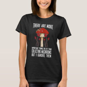 Camiseta há importantes cogumelos coletores Morel Mus