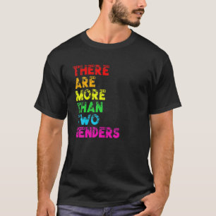 Camiseta Há Mais De Dois Sexos De LGBTQ Rainbow Fla