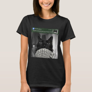Camiseta Há Movimento na Porta da Frente Gato Preto Engraça