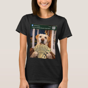 Camiseta Há movimento na porta da frente meme de cachorro e