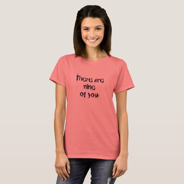 Camiseta Há nove das você-citações da mostra preta órfão (Frente Completa)