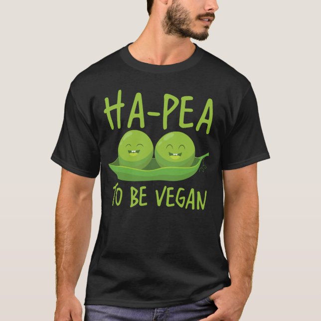 Camiseta Ha Pea Ser Vegano  Alimentação Saudável (Frente)