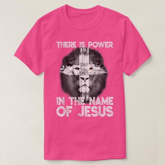 Camiseta Há Poder Em Nome De Jesus Lion Judah Chr (Frente do Design)