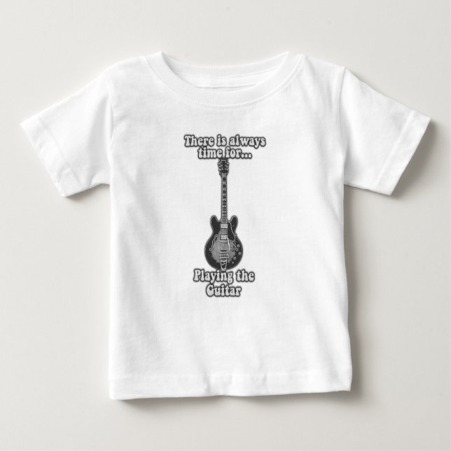 Camiseta Há sempre tempo para tocar violão. B&W (Frente)