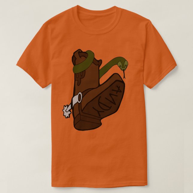 Camiseta Há um Cobra no meu Boot 1 (Frente do Design)