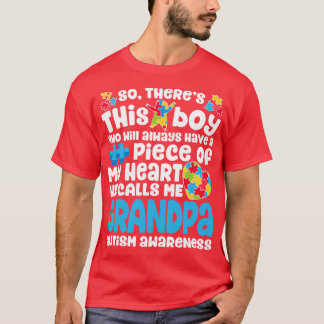 Camiseta Há Um Garoto Que Ele Me Chama De Avô Autismo Homen