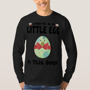 Camiseta Há Um Pequeno Ovo Nesta Grávida Páscoa Forno