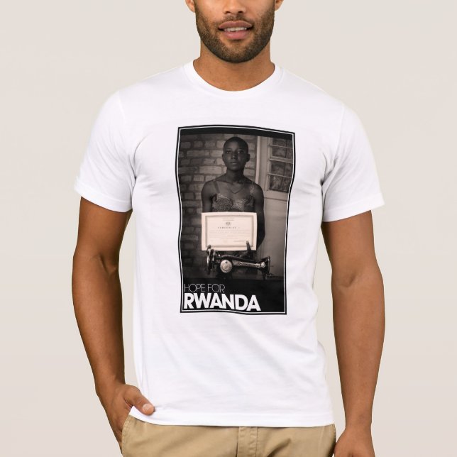 Camiseta Há uma esperança para Rwanda (Frente)