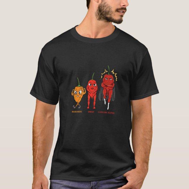 Camiseta Habanero Chili Ghost Chili Carolina Reaper (Frente)