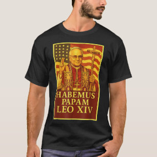 Camiseta Habemus Papam Papa Leo Xiv Vintage católico Americ