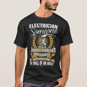 Camiseta Habilidade do eletricista de um Tshirt do artista