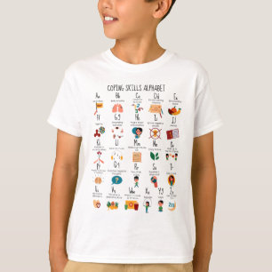 Camiseta Habilidades Conselheiro da Escola de Alfabeto Sch 