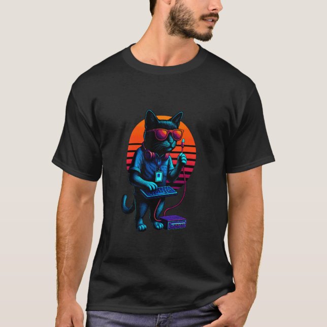 Camiseta Habilidades de Conectividade de Servidores Retro C (Frente)