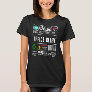 Camiseta Habilidades de Funcionário de Escritório Incluem R